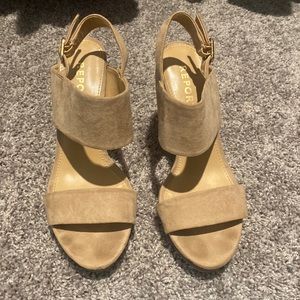 Suede heels tan 8.5
